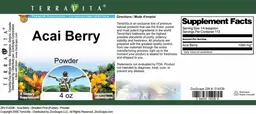 Label for Acai Berry Powder