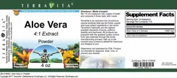 Label for Aloe Vera 4:1 Extract Powder