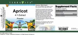 Label for Apricot 4:1 Extract Powder