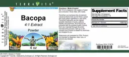 Label for Bacopa 4:1 Extract Powder