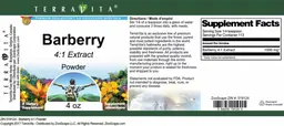 Label for Barberry 4:1 Extract Powder