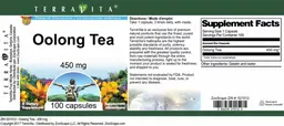 Label for Oolong Tea 450 mg
