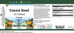 Label for Cassia Seed 10:1 Extract Powder