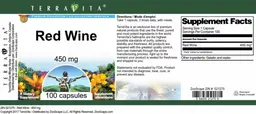 Label for Red Wine 450 mg