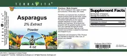 Label for Asparagus 2% Extract Powder