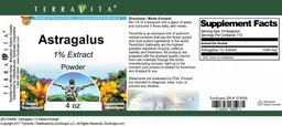 Label for Astragalus 1% Extract Powder