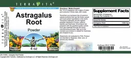 Label for Astragalus Root Powder