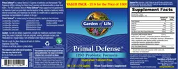Label for HSO Probiotic Formula