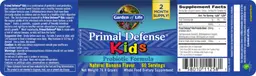 Label for Kids Probiotic Formula Natural Banana Flavor