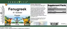 Label for Fenugreek 4:1 Extract Powder