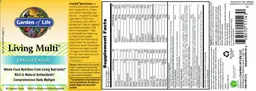 Label for Living Multi Optimal Formula