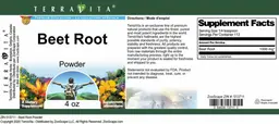 Label for Beet Root Powder