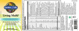 Label for Living Multi Optimal Formula
