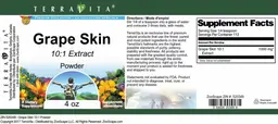 Label for Grape Skin 10:1 Extract Powder