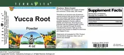 Label for Yucca Root Powder