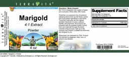 Label for Marigold 4:1 Extract Powder