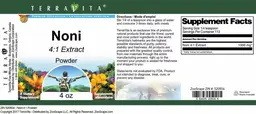 Label for Noni 4:1 Extract Powder