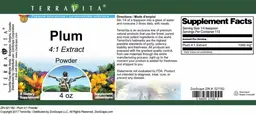 Label for Plum 4:1 Extract Powder