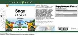 Label for Sage 4:1 Extract Powder