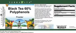 Label for Black Tea 60% Polyphenols Powder