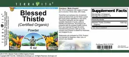 Label for Blessed Thistle (Certified Organic) Powder