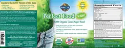 Label for Perfect Food Raw
