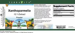 Label for Xanthoparmelia 12:1 Extract Powder