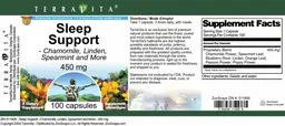 Label for Sleep Support 450 mg