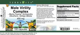 Label for Male Virility Complex 450 mg