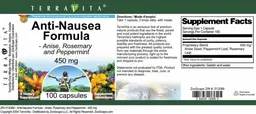 Label for Anti-Nausea Formula