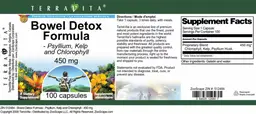 Label for Bowel Detox Formula 450 mg