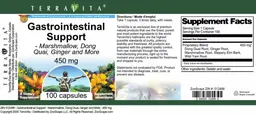 Label for Gastrointestinal Support 450 mg