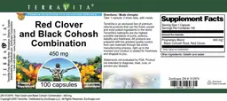 Label for Red Clover and Black Cohosh Combination 450 mg