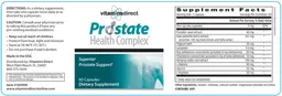 Label for Prostate Health Complex