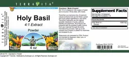 Label for Holy Basil 4:1 Extract Powder