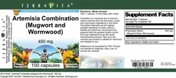 Label for Artemisia Combination (Mugwort and Wormwood) 450 mg