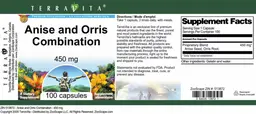 Label for Anise and Orris Combination 450 mg