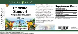 Label for Parasite Support 450 mg