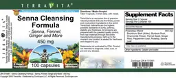 Label for Senna Cleansing Formula 450 mg