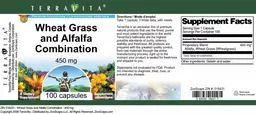 Label for Wheat Grass and Alfalfa Combination 450 mg