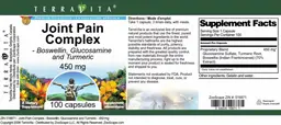 Label for Joint Pain Complex 450 mg