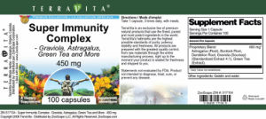 Label for Super Immunity Complex 450 mg
