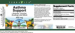 Label for Asthma Support 450 mg