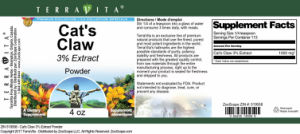 Cat's Claw 3% Extract Powder