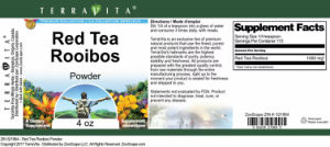 Label for Red Tea Rooibos Powder
