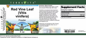 Red Vine Leaf (Vitis vinifera) Powder