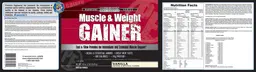 Label for Muscle & Weight Gainer Vanilla