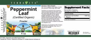 Peppermint Leaf (Certified Organic) Powd