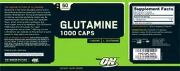 Label for Glutamine 1000 Caps