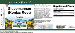 Label for Glucomannan (Konjac Root) Powder
